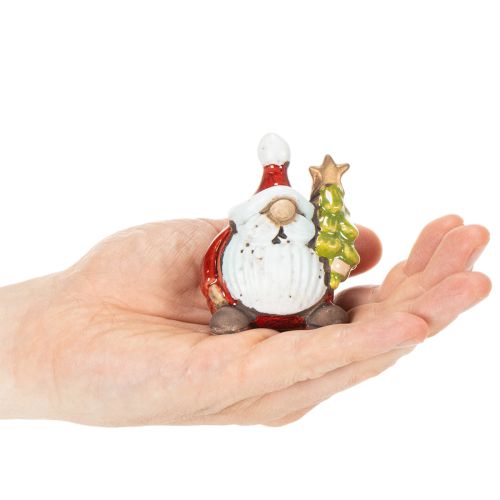Weihnachtsmann Figur mit Tannenbaum Dekoration 7cm 2St | Floristik24.de