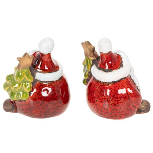 Weihnachtsmann Figur mit Tannenbaum Dekoration 7cm 2St | Floristik24.de