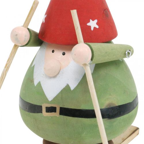 Artikel Wichtel auf Ski Deko Figur Holz Weihnachten Wichtelfigur H13cm