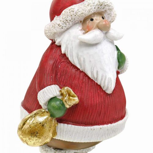 Floristik24 Deko Figur Weihnachtsmann mit Stern/Säckchen H13cm 2St