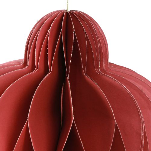 Floristik24 Weihnachtsschmuck Papier Ornament Bordeaux H40cm 2 St