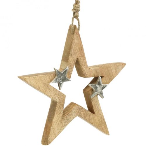 Artikel Weihnachtsstern zum Aufhängen Stern Holzdeko Weihnachten H22cm