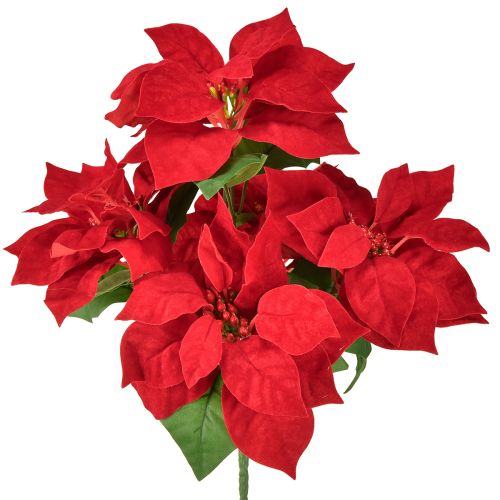Floristik24 Weihnachtsstern Rot Künstliche Pflanze 5 Blüten 40cm