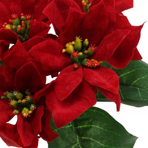 Artikel Künstlicher Weihnachtsstern Rot Seidenblumen Deko 6St im Bund