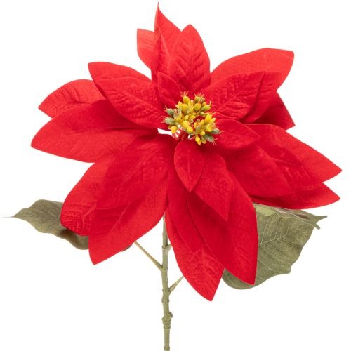 Kunstblume Weihnachtsstern Rot Einzelstiel Dekoration 82cm