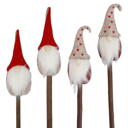 Floristik24 Weihnachtswichtel Gartenstecker Wichtel 48,5/50cm 4 St