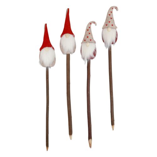 Floristik24 Weihnachtswichtel Gartenstecker Wichtel 48,5/50cm 4 St
