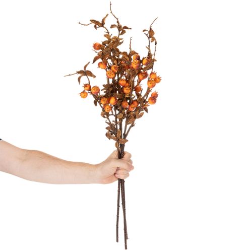 Künstlicher Weißdornzweig Herbstliche Dekoration 75cm | Floristik24.de