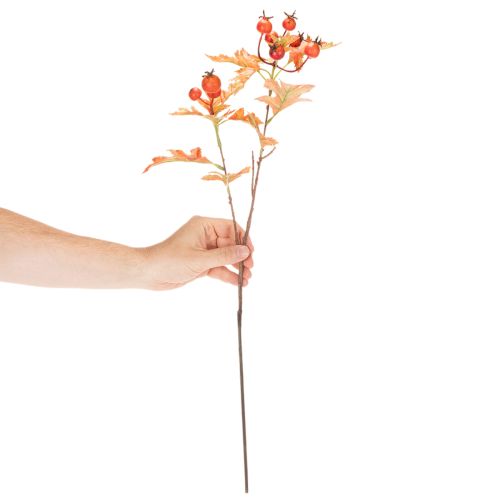 Künstlicher Zweig Weißdorn mit Blättern und Beeren 62cm | Floristik24.de