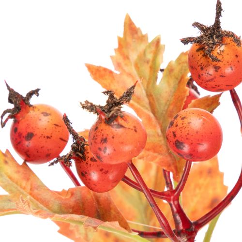 Künstlicher Zweig Weißdorn mit Blättern und Beeren 62cm | Floristik24.de