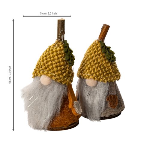 Wichtel Figur Set mit Strickmütze Eichel 10cm 6St | Floristik24.de