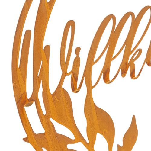 Willkommensschild Metall Deko Edelrost Dekoring Ø37cm | Floristik24.de