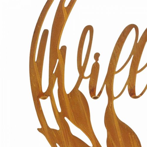 Artikel Willkommensschild Metall Deko Edelrost Dekoring Ø37cm