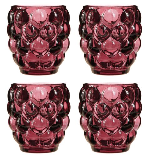 Artikel Windlicht Berry Glas Deko Teelichthalter Ø9cm H9,5cm 4 St
