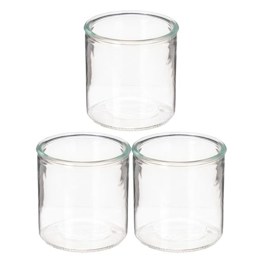 Glaszylinder Vase transparent vielseitig einsetzbar 10cm 3St | Floristik24.de