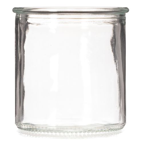 Glaswindlicht rund klares Glas Teelichthalter 8cm 3St | Floristik24.de