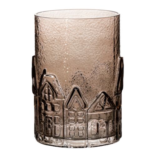 Windlicht Glas Häuser für Tischdekoration 23cm