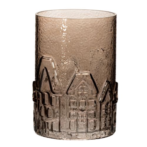 Windlicht Glas Häuser für Tischdekoration 23cm | Floristik24.de