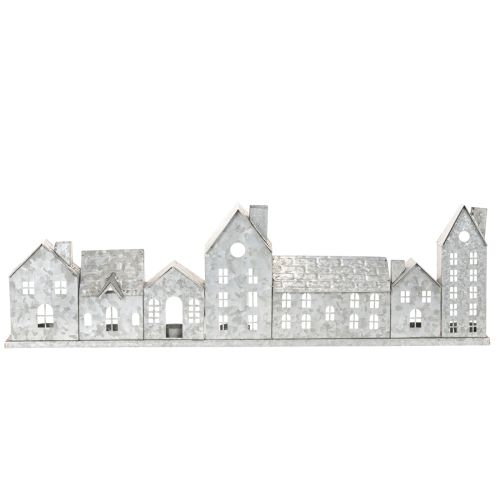 Deko Häuserreihe mit Teelichthaltern Adventsdeko 68cm kaufen | Floristik24.de