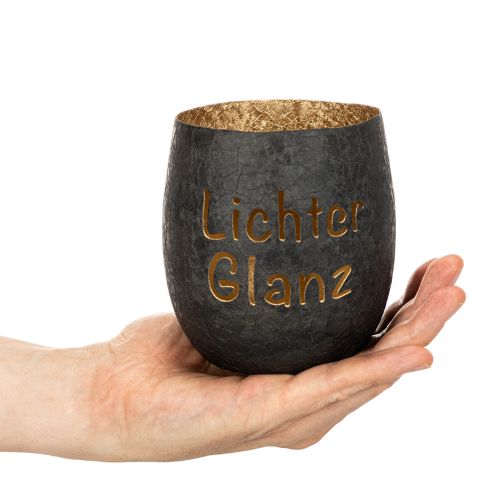Artikel Windlicht Lichter Glanz mit goldener Innenfläche für Tischdekoration 11cm