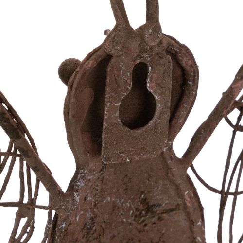 Windlicht Metall Wanddeko Schmetterling Rost Deko 36,5cm | Floristik24.de