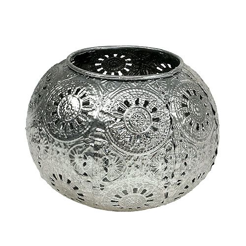Windlicht Silber orientalisch Ø12cm H9cm