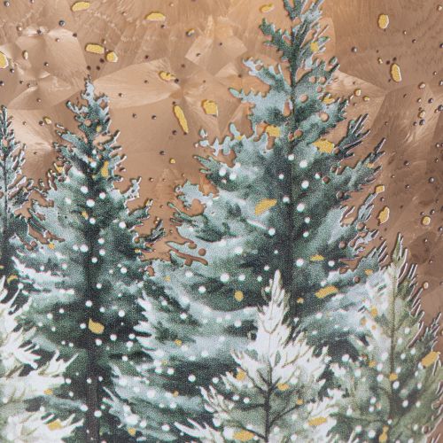 Windlicht Glas mit Winterwald im Schnee Weihnachtsdeko 20cm | Floristik24.de