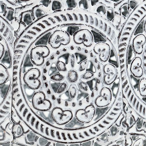 Floristik24 Windlicht Weiß Ø12cm H13cm 1St