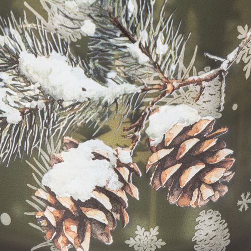 Windlicht Glas Tannenzapfen und Schneeflocken 15cm | Floristik24.de
