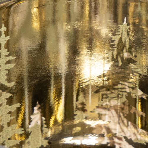 Glas Windlicht mit winterlichem Tannenzweig 8cm 2St | Floristik24.de