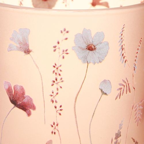 Artikel Deko Windlicht Glasmotiv Floraldekor für stilvolle Wohnakzente 12,5cm 2St