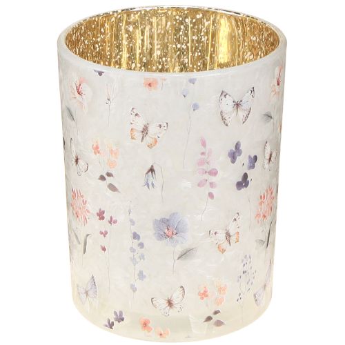 Windlicht Glasdekoration Schmetterlingsmotiv für gemütliche Wohnmomente 12,5cm 2St