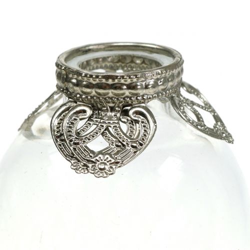 Floristik24 Teelichtglas Windlicht Vintage Ø8,5cm H14cm 2St