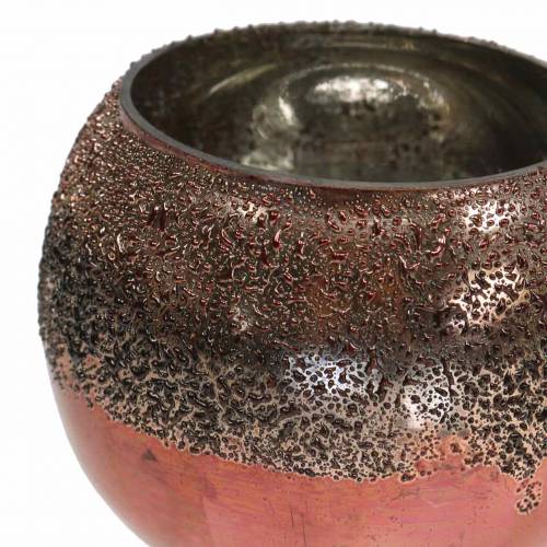 Floristik24 Windlicht-Glas Kupfer Ø8,5cm H6,5cm 4St