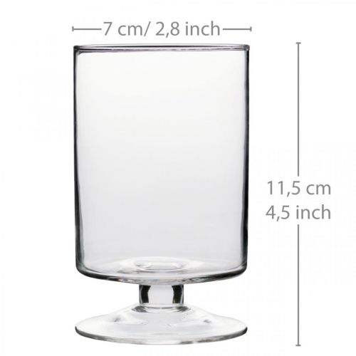 Floristik24 Windlicht Hurricane Glas Ø7cm H11,5cm 6st