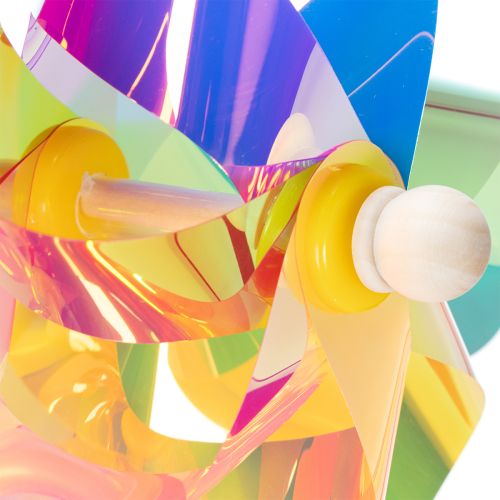 Floristik24 Windrad Balkon bunter Hingucker sommerliche Gartendeko 75cm