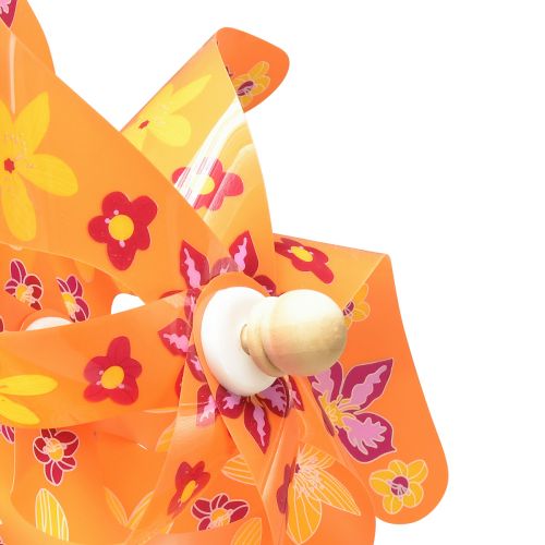 Floristik24 Windmühle am Stab Windrad Orange Gelb Rosa Ø30,5cm 74cm