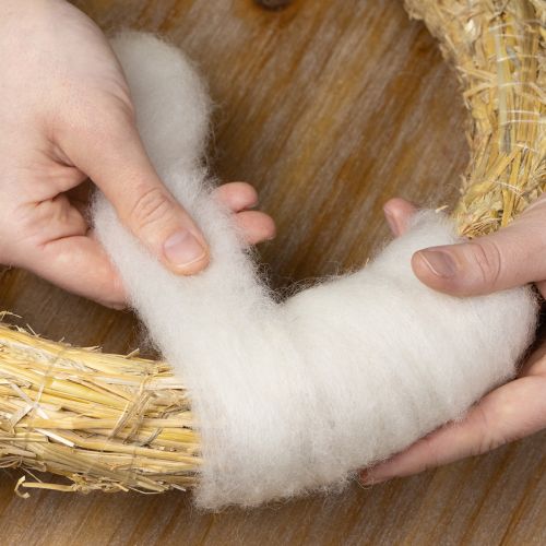 Artikel Wolllunte Wollband Weiß 2m Dekowolle zum Basteln & Umwickeln