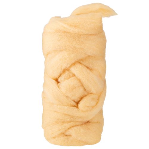 Wollband Creme Orange 10m Wolle für Kränze & Gestecke