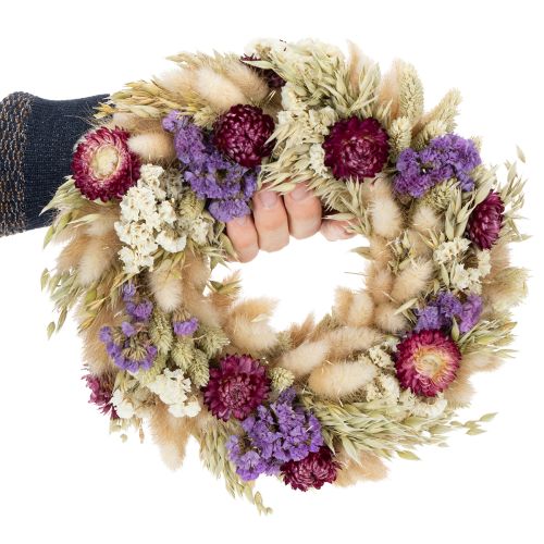 Trockenblumenkranz Festliche Tischdekoration für besondere Anlässe und Saison 25cm | Floristik24.de