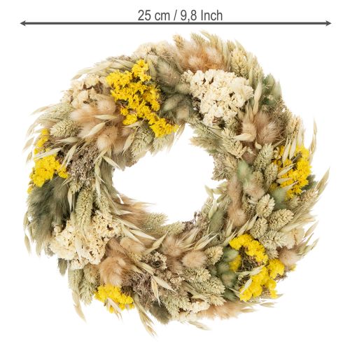 Floristik24 Trockenblumenkranz Natürliche Dekoration für Tisch, Wohnzimmer und Flur 25cm