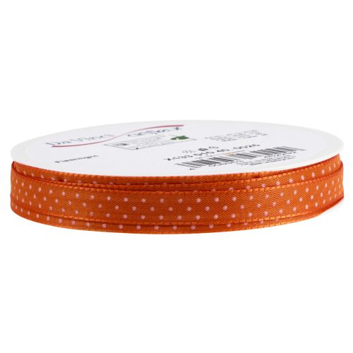 Artikel Geschenkband gepunktet Dekoband Orange 10mm 25m