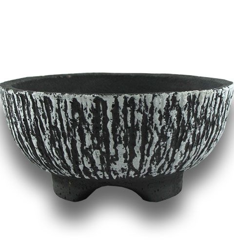 Floristik24 Zementschale rund Ø30cm Rinde