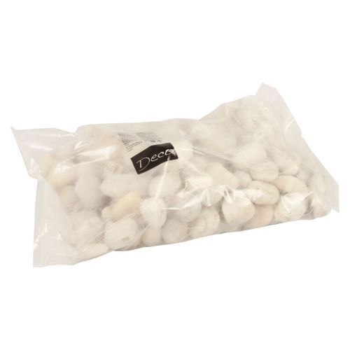 Artikel Ziersteine Flusskiesel Dekosteine Weiß 2cm - 5,5cm 5kg