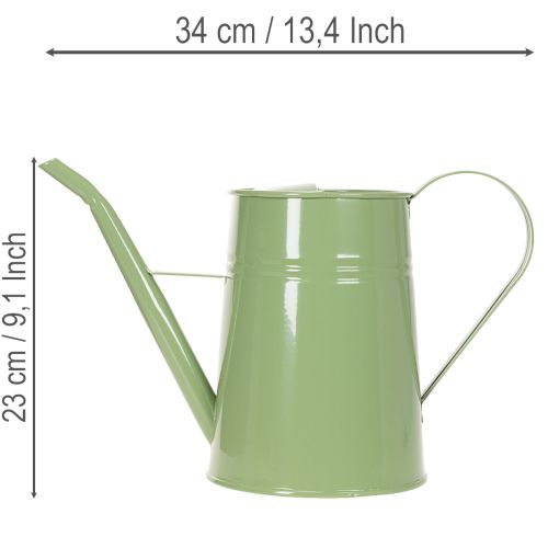 Zimmergießkanne Vintage Metall Mintgrün 1,7L Deko-Vase Retro Design H23cm | Floristik24.de