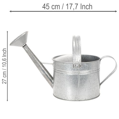 Zink-Gießkanne Vintage Deko 27cm - Pflanzkanne für Garten und Terrasse, Metall Blumenkübel | Floristik24.de