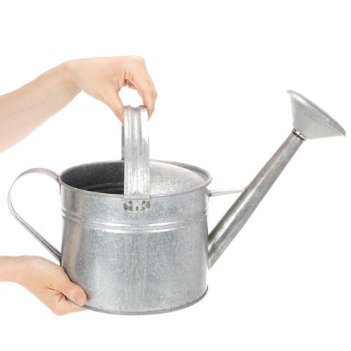 Zink-Gießkanne Vintage Deko 27cm - Pflanzkanne für Garten und Terrasse, Metall Blumenkübel | Floristik24.de