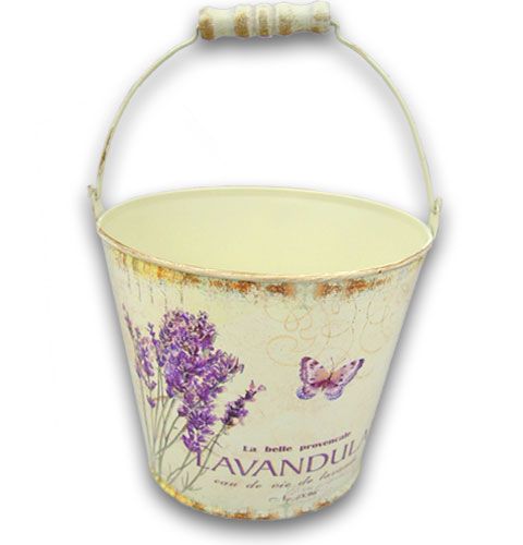 Floristik24 Zinkeimer Lavendel Ø17cm H14cm