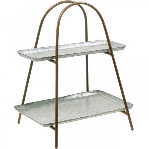 Etagere Vintage Deko Tablett Tischregal Metall H47cm