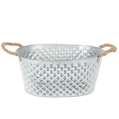 Zinkschale groß oval 31cm x 20cm H15cm kaufen | Floristik24.de
